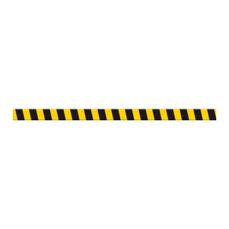 Accuform Accuform Tough-Mark Heavy-Duty Message Strip, Black/Yellow Stripes, 3inx48in PTP210